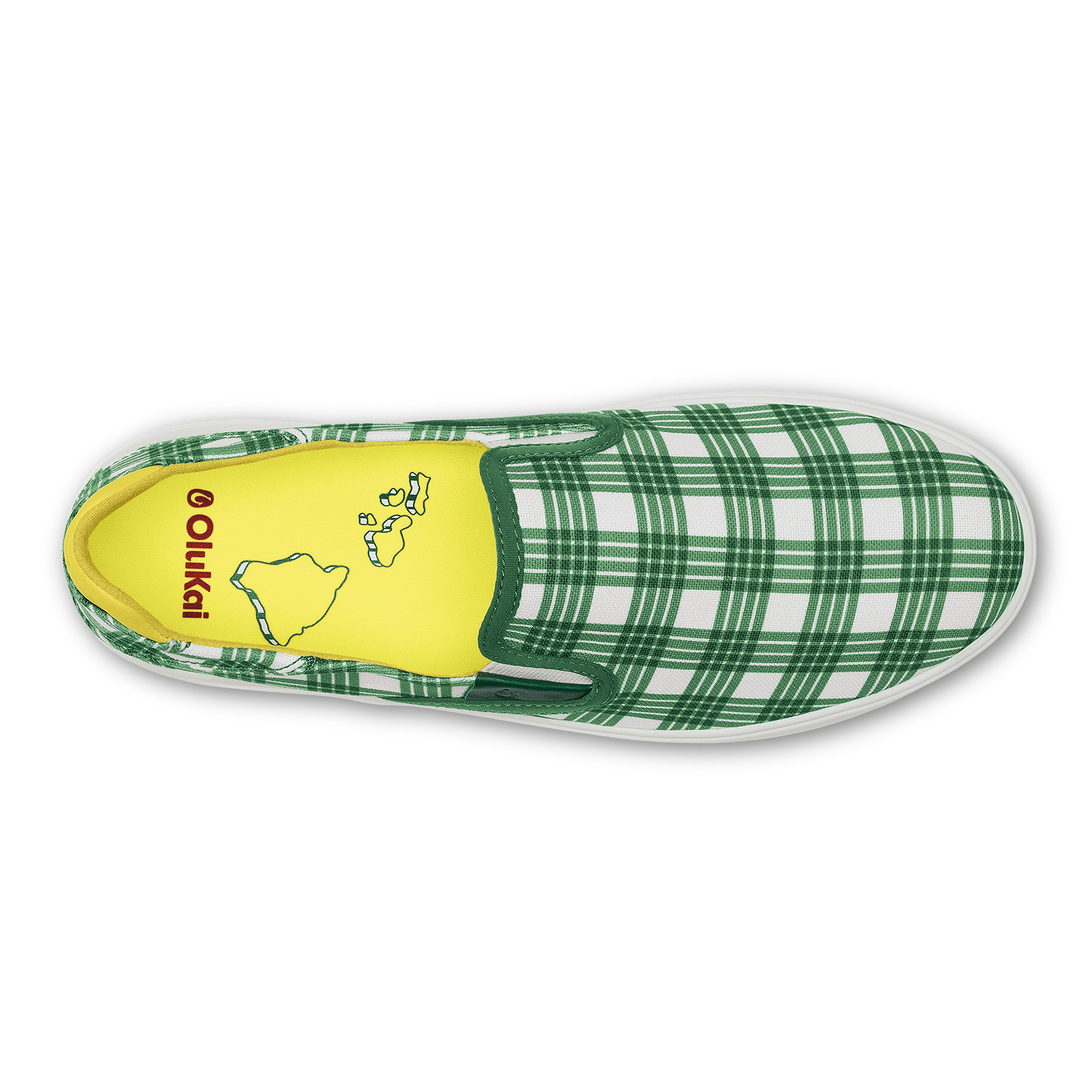 Wai‘alae Slip On - Medium Green / Bright White