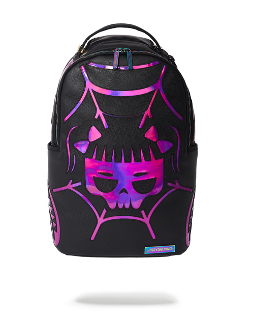 CAZZU IRIDESCENT CUT & SEW SPIDER SKULL SHARK BACKPACK (DLXV)