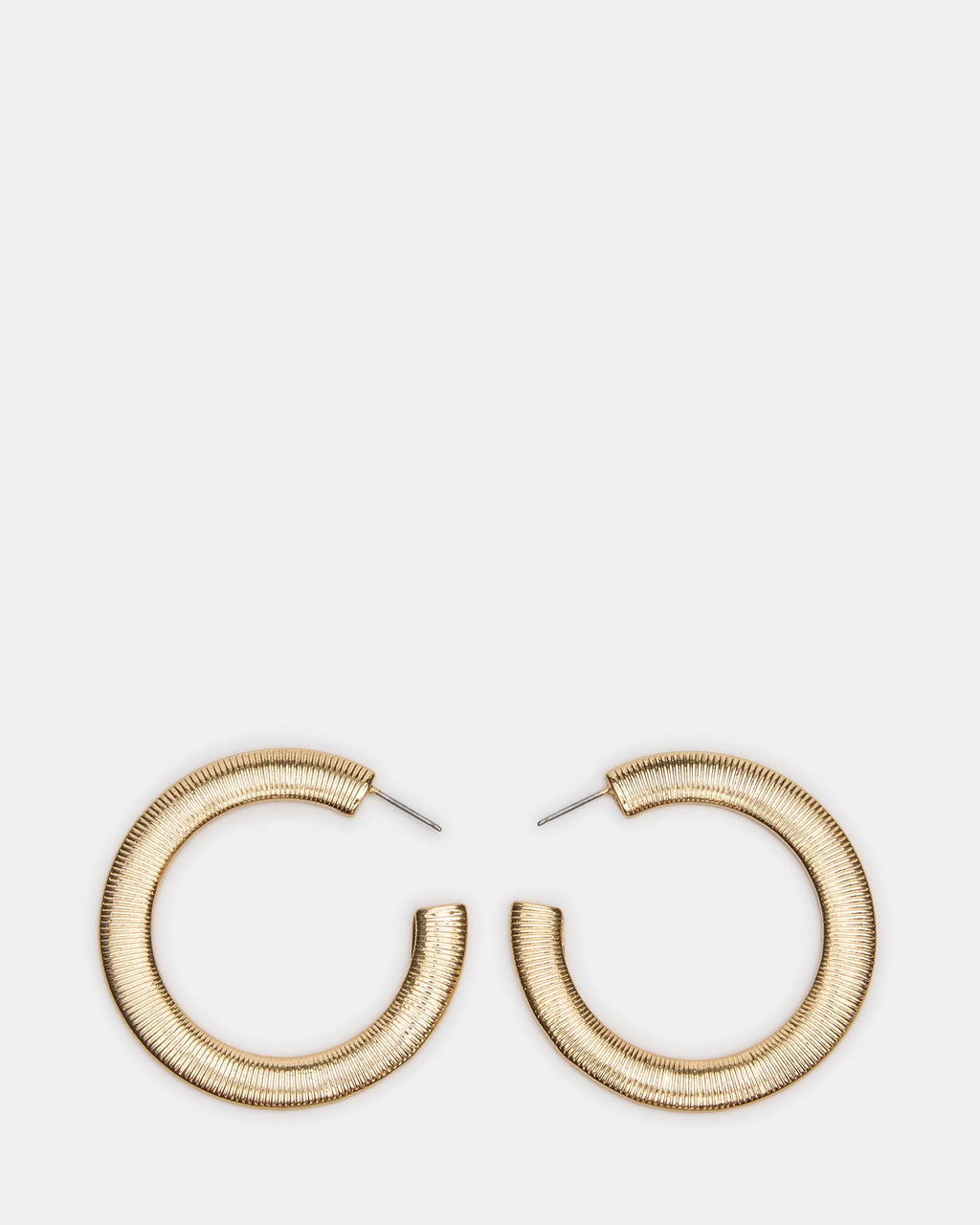 TEXTURED HOOP EARRINGS GOLD