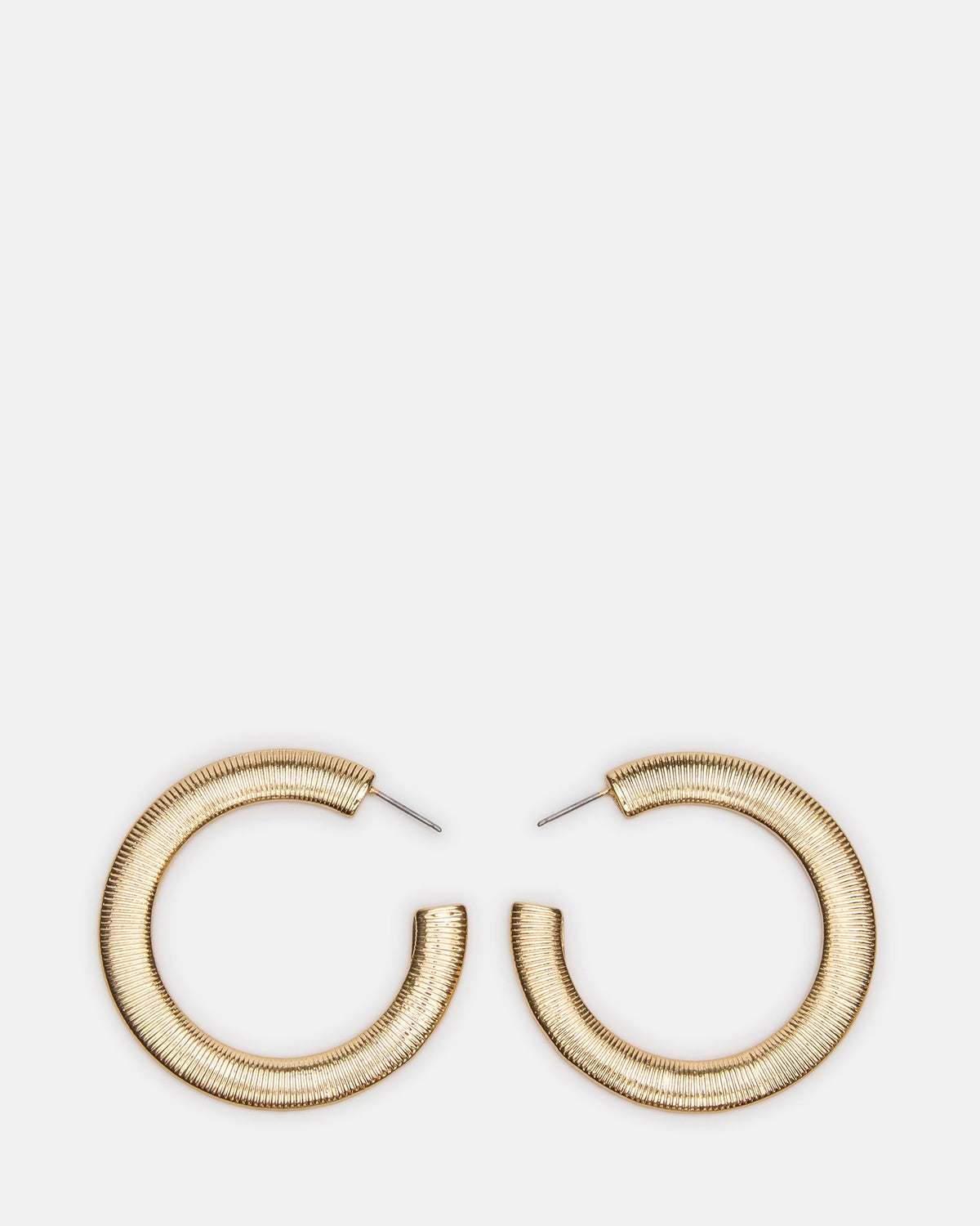 TEXTURED HOOP EARRINGS GOLD