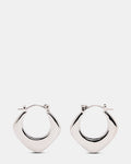 GEOMETRIC HOOP EARRINGS SILVER