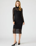 VIVIENNE STUDDED LACE DRESS BLACK