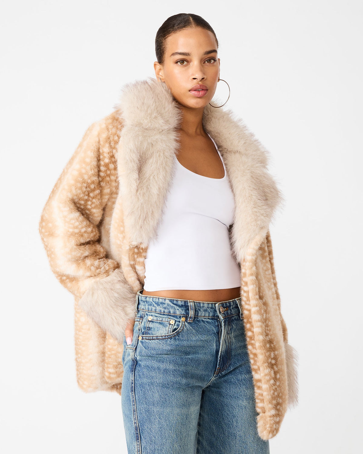 CARMELINA COAT SMOKEY BROWN