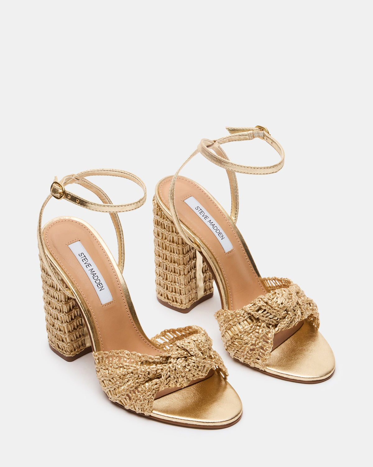 CHEYLA WOVEN GOLD RAFFIA