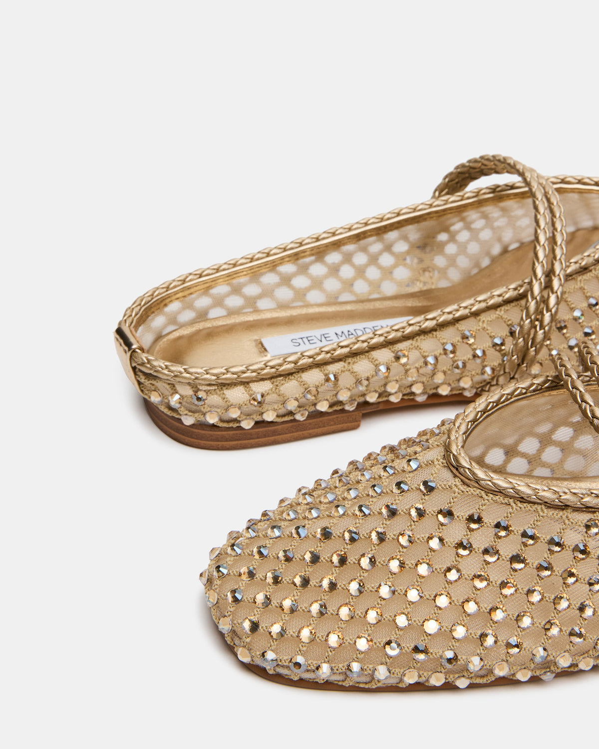 ENNIE GOLD LEATHER RHINESTONES