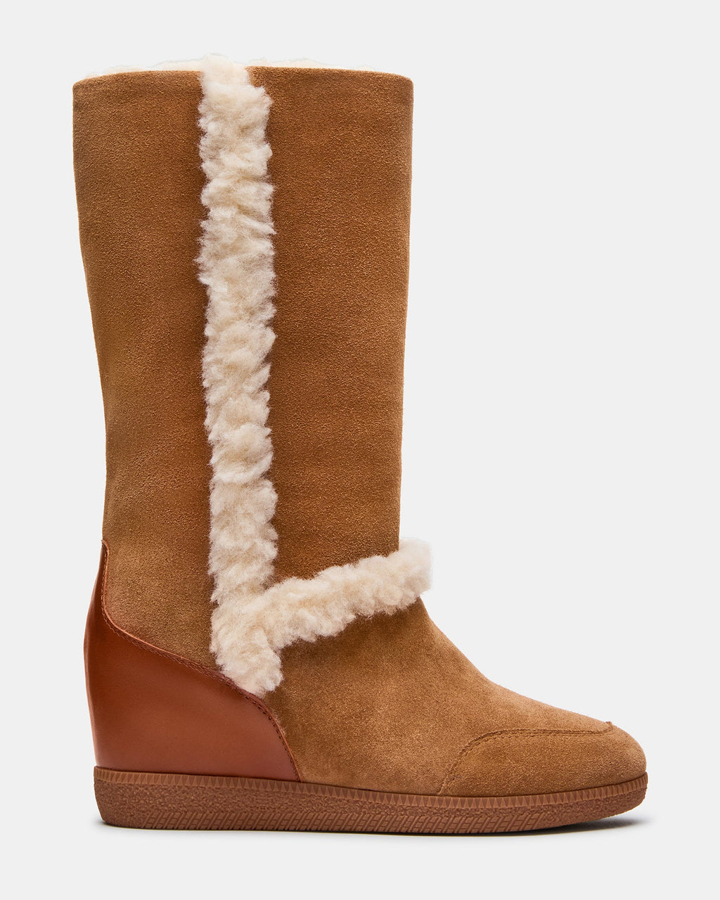 WOODSIDE FAUX FUR CHESTNUT SUEDE