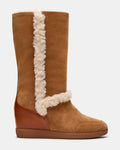 WOODSIDE FAUX FUR CHESTNUT SUEDE